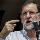 Rajoy, en Portomarín (Lugo).-Foto: Eliseo Trigo / EFE
