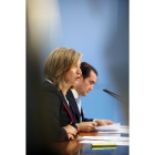 La consejera de Familia e Igualdad de Oportunidades, Alicia García, y el consejero de Fomento y Medio Ambiente, Juan Carlos Suárez-Quiñones, presentan los datos correspondientes a los tres años de funcionamiento del Sistema Integral de Apoyo a las familia-ICAL