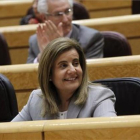 La ministra de Empleo y Seguridad Social, Fátima Báñez, durante una sesión de control al Gobierno.-EFE