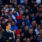 Santiago Solari en un momento del partido que el Madrid perdió ante el Girona.-AFP