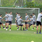 Los jugadores del Promesas dieron la nota en el primer entrenamiento en tierras andaluzas.-MIGUEL FERNÁNDEZ