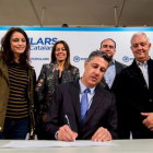 Xavier García Albiol junto a otros miembros de la candidatura del PPC-/ QUIQUE GARCIA (EFE)