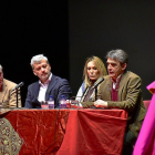Espartaco, César Mata, Cristina Sánchez y Victorino Martín durante una de las jornadas.-E.M