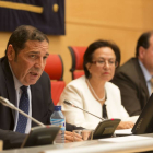Antonio Sáez, ayer en su comparecencia en la Comisión de Sanidad en las Cortes de Castilla y León.-ICAL