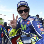 Valentino Rossi, feliz tras su segundo puesto en Australia.-YAMAHA MEDIA