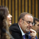 (I a D) La rectora de la UEMC, Imelda Rodríguez; el consejero de Educación, Fernando Rey, y el secretario general de la UEMC, José Antonio Otero Parra, en la clausura de las Jornadas CRUE-Secretarías Generales.-Miriam Chacón / ICAL