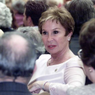 Lina Morgan durante el acto de entrega de la medalla de las Bellas Artes en el 2001.-Foto: DAVID CASTRO