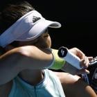 Muguruza, durante el partido ante Vandeweghe.-REUTERS / ISSEI KATO