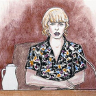 Dibujo de Taylor Swift, en el juicio.-