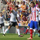 André Gomes, eufórico tras marcar ante el Atlético.-Foto: MIGUEL LORENZO