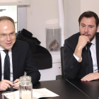 El alcalde de Valladolid, Óscar Puente, mantiene una reunión con el presidente de ADIF, Juan Bravo.-ICAL