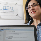 Teresa Ortego, una de las doctoras que pertenece al Centro de Investigación de terminología bilingüe y que ha desarrollado la herramienta.-MARIO TEJEDOR