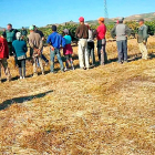 Grupo de temporeros víctimas de trata en el momento en que la Guardia Civil desarticuló la banda.-GUARDIA CIVIL