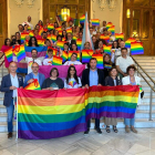 Acto en el Día del Orgullo LGTBI en el Ayuntamiento de Valladolid. / E. M.