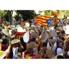Imagen de la manifestación de la ANC en el paseo de Sant Joan de Barcelona.-XAVIER JUBIERRE