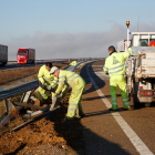 Accidente en la A-11-J. L. Leal /