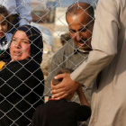 Un grupo de refugiados iraquís que han salido de Mosul.-SAFIN HAMED / AFP
