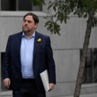 Oriol Junqueras acude a declarar a la Audiencia Nacional, el pasado 2 de noviembre, poco antes de ser encarcelado por orden judicial.-AFP / GABRIEL BOUYS