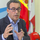 Antolín Sanz, durante la rueda de prensa en la que anunció su adiós.-ICAL
