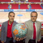 Mario Arranz y Cayetano Cifuentes, presidentes de BMAtlético y BMAula, en Huerta del Rey.-PABLO REQUEJO