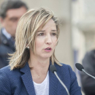 Alicia García en la presentación de la candidatura del PP abulense a las Cortes de Castilla y León, en la plaza de la Villa de Arévalo (Ávila)-Ical