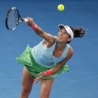 Garbiñe Muguruza, en plena acción.-EFE / DAVE HUNT