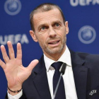 Aleksander Ceferin, en un acto de la UEFA el pasado miércoles.-AFP / FABRICE COFFRINI