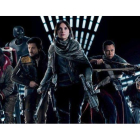 Los buenos de 'Rogue One', con Jyn Erso (Felicity Jones) en primer plano.-