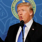El presidente de los EEUU, Donald Trumps, durante un acto en Washington-/ CARLOS BARRIA (REUTERS)