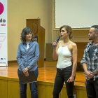 Municio, Maya y Sanz, ayer, en Mergelina.-MIGUEL ÁNGEL SANTOS