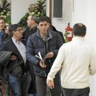 Gerardo Rico y Lino Rodríguez al término de la asamblea de Asaja Valladolid el pasado 22 de diciembre-JOSÉ C. CASTILLO