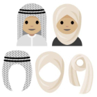 Imágenes diseñadas por la ilustradora Aphee Messer como propuesta para nuevos emojis con velo.-APHEE MESSER