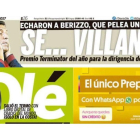 La portada del diario Olé.-EL PERIÓDICO