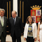 (I a D) El presidente del Congreso, Jesús Posada; el presidente de la Junta, Juan Vicente Herrera; la vicepresidenta del Gobierno, Soraya Sáez de Santamaría y la presidenta de las Cortes, Silvia Clemente-Ical