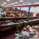 La Cámara de Diputados de Haití sufre actos vandálicos.-EFE