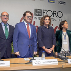 Javier Iglesias, Alfonso F. Mañueco, Josefa García y Julia Pérez durante la inauguración del Foro.-ICAL