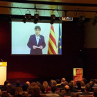Intervención de Carles Puigdemont en una reunión de JxCat (Foto de archivo)-EUROPA PRESS