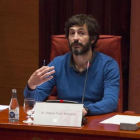 Oleguer Pujol, durante su comparecencia en la comisión de investigación sobre corrupción del Parlament.-FERRAN NADEU