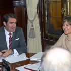 Suarez Quiñones y García Tejerina, ayer, durante su reunión en Madrid.-ICAL