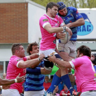‘Touche’ del último partido oficial entre Quesos Entrepinares y Cisneros, la Copa del Rey 14-15-J. M. Lostau
