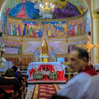 Celebración de la misa de Navidad en una iglesia en Gaza.-EFE