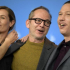 Étienne Comar, Cécile de France y Reda Kateb, en la presentación de 'Django' en la Berlinale.-EFE / CLEMENS BILAN