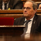 El ’president’ de la Generalitat, Quim Torra, en el hemiciclo del Parlament.-EUROPA PRESS (EUROPA PRESS)