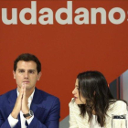 Albert Rivera e Inés Arrimadas durante la reunión del Comité Ejecutivo de Ciudadanos.-DAVID CASTRO