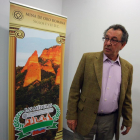 El arqueólogo Javier Sánchez Palencia, durante la conferencia con motivo de la celebración del 18 aniversario del paraje de Las Médulas como Patrimonio de la Humanidad-Ical