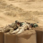 Soldados iraquís participan en maniobras coordinadas por instructores militares españoles.-ALI AL-SAADI (AFP / ALI AL-SAADI)