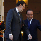 Rajoy y Hollande, el 27 de noviembre del año pasado, en la cumbre hispano-francesa que mantuvieron en Madrid.-Foto: JUAN MANUEL PRATS