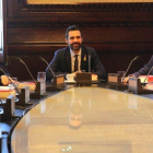 Primera reunión de la nueva Mesa del Parlament, presidida por Roger Torrent.-ELISENDA PONS (ELISENDA PONS)
