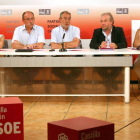 La Comisión Gestora del PSCyL-PSOE, que preside Jesús Quijano, comparece ante la prensa tras mantener una reunión de trabajo-Ical