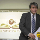 En la imagen el presidente de la Asociación Salvar el Archivo de Salamanca, Policarpo Sánchez-David Arranz